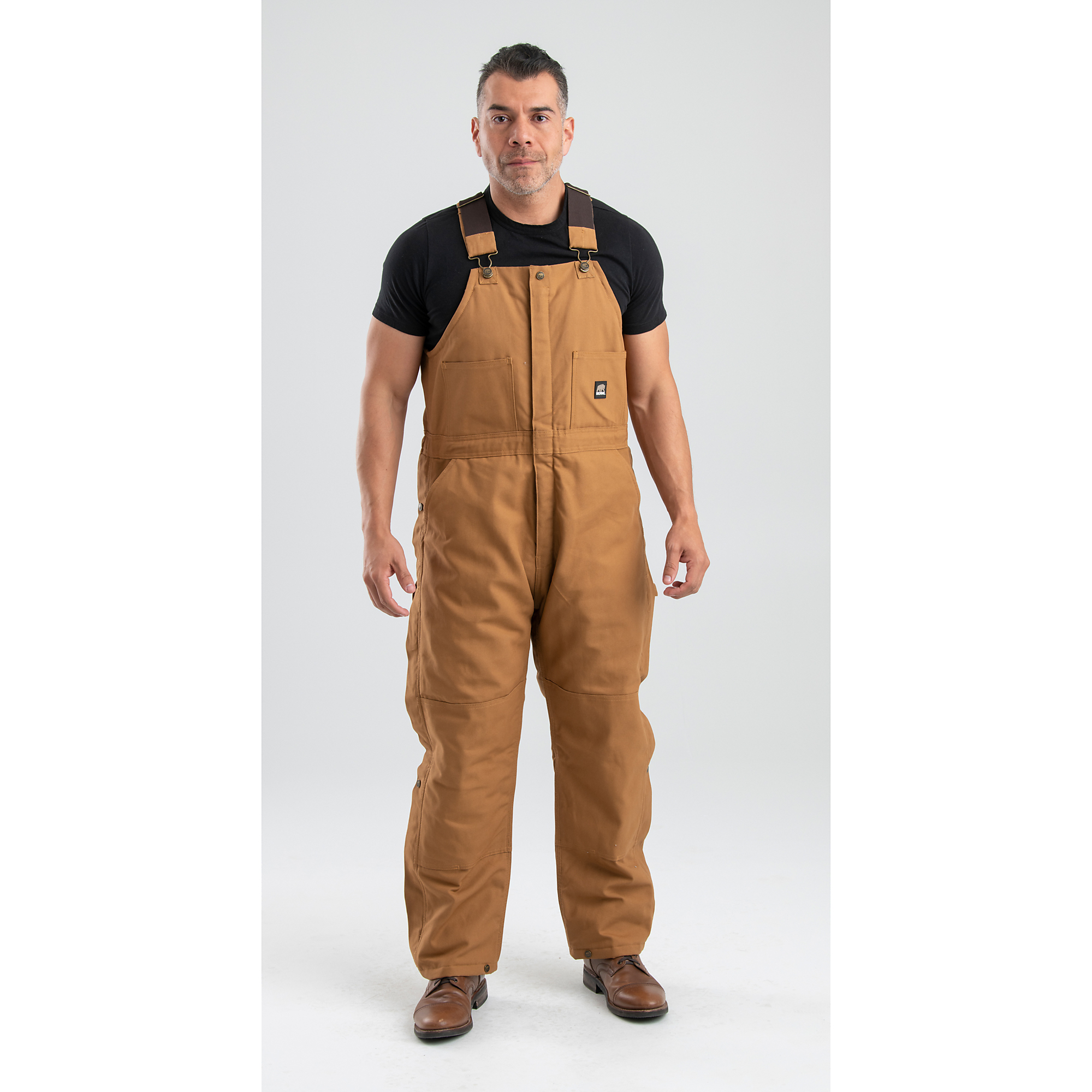 Berne Deluxe Insulated Duck Bib Overalls, Brown Duck, XL, Model# B415BDR480